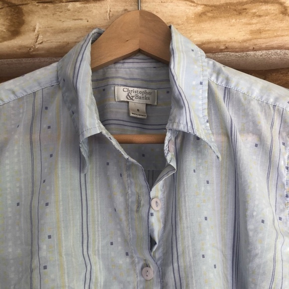 Vintage Christopher & Banks smocked blouse size small - Picture 4 of 12